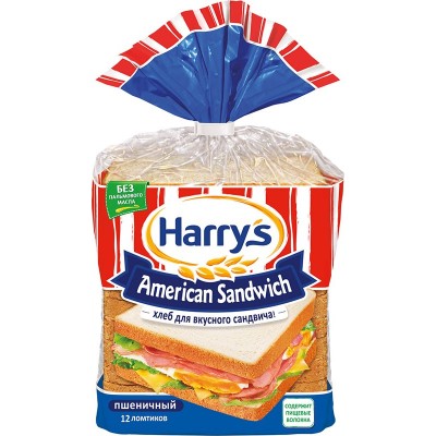 Хлеб Сэндвичный Harry`s пшеничный 470гр