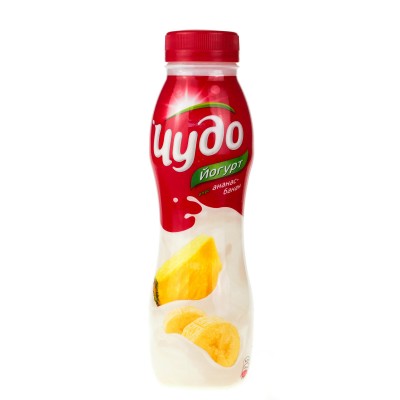 Йогурт Чудо питьевой Ананас-Банан 2,5% 270гр