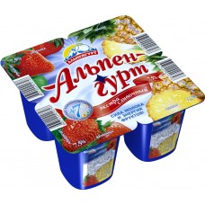Продукт йогуртный Альпенгурт экстра слив. ассорти 7,5% 100гр