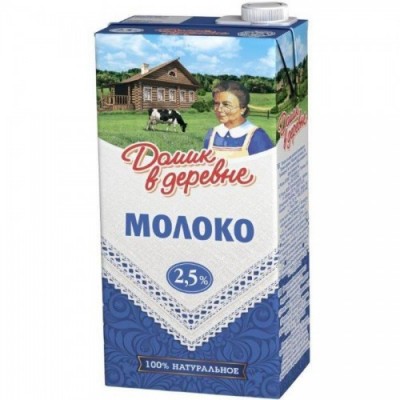 Молоко Домик в деревне 2,5% 0,95л